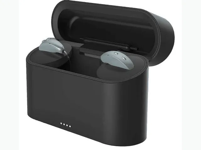 Rechargeable in-the-ear ITE hearing aids with charging case